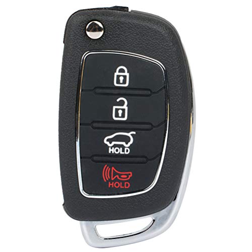 SELEAD Flip Key Fob 4 Buttons Keyless Entry Remote fit for 2015-2017 HYUNDAI SONATA REMOTE FLIP Antitheft Keyless Entry Systems ADP12513601S 1pc US Stock