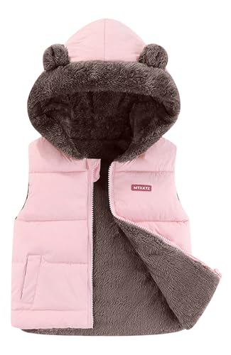 Happy Cherry Kids Winter Vest Boys Puffer Vest with Hood Padded Warm Winter Jacket Lightweight Sleeveless Zipper Up Coat