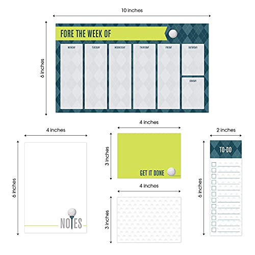 Notes autocollantes de golf repositionnables pour ne plus perdre vos notes de bureau
