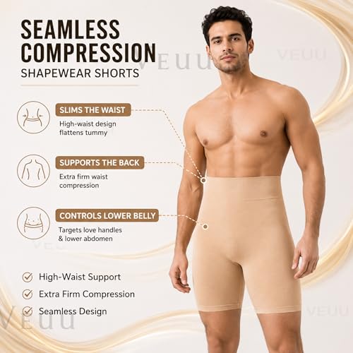 Image of Tummy Tucker Men Shapewear Body Shaper for Men's Body Men's Seamless Shaper Slimming Trunk Underwear Body Shaper for Men Tummy Control
