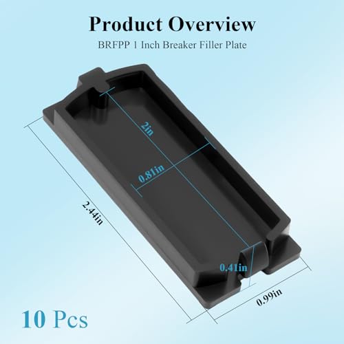 Placa de cubierta de disyuntor eléctrico BRFPP de 1 pulgada para Eaton 2