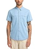 Ziernaht am abgerundeten Saum MUSTANG Herren Slim Fit Chris Denim Shirt Jeans