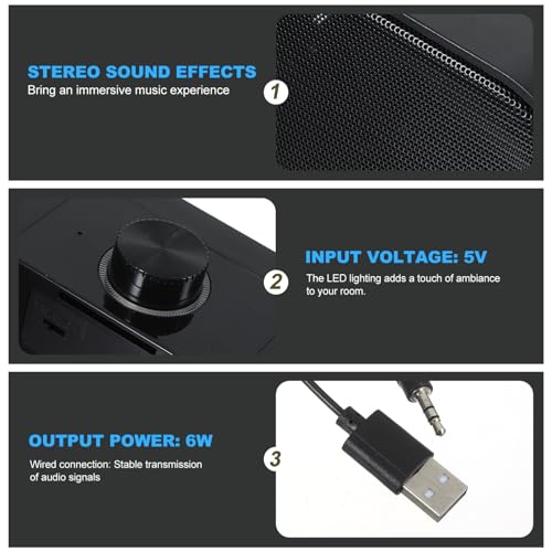 Parlantes para PC con cable Housoutil que solucionan el mal audio 4