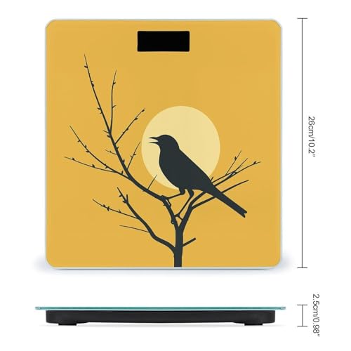 Báscula digital Bird on Tree para peso corporal con vidrio templado miniatura 2