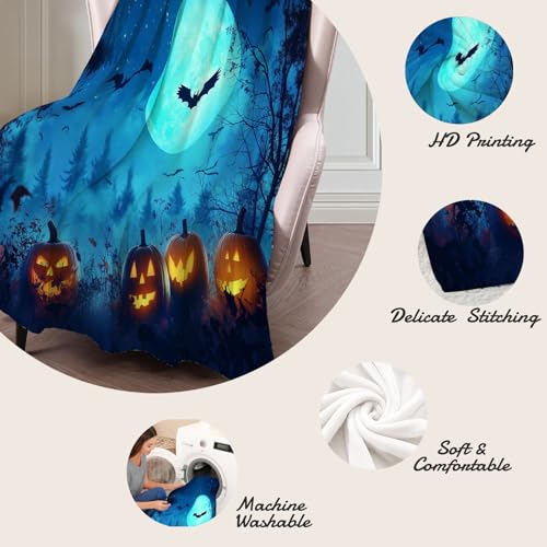 Couverture Halloween citrouille douce : le cadeau d'automne idéal