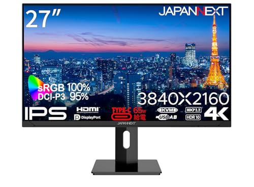 JAPANNEXT 27型 4K IPSモニター JN-i270U-C65W Amazon.co.jp限定】JAPANNEXT 27インチ IPSパネル搭載 4K(3840x2160