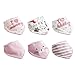 6pcs Baby Dreieckstuch Lätzchen Mädchen Spucktuch Baumwolle Halstücher mit süßen Motiven in unterschiedlichen Farben, Doppellagig Saugfähig …