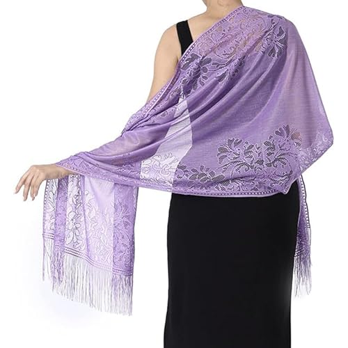 Wrap Scarf for Women - Fashionable & Breathable Lace Shawl, Lightweight Scarf Wrap4