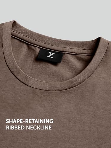Image of XYXX Men's Iconique Solid Supima Cotton Slim Fit T-Shirt | Super Soft Half Sleeve Tshirts with Superior Colour Retention