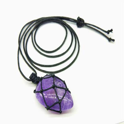 Pendentif améthyste vintage fait main en forme de goutte naturelle unique