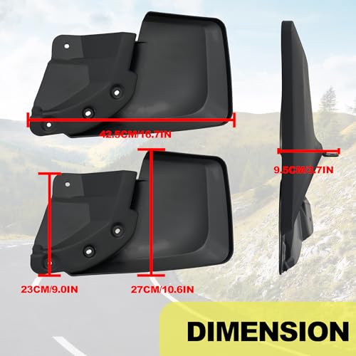 Image of Mud Guards Splash Guards Fender Drape Kit with Bullets for 2016-2021 Toyota Tacoma with Factory Wheel Lip Molding /Fender Flares