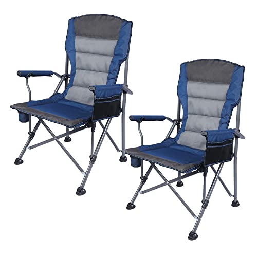 Menkxi 4 Pcs Low Beach Chairs For Adults With Cup Holder Magazine Bag, Carry Bag Folding Portable Camping Chairs With Mesh Back Low Seat For Traveling