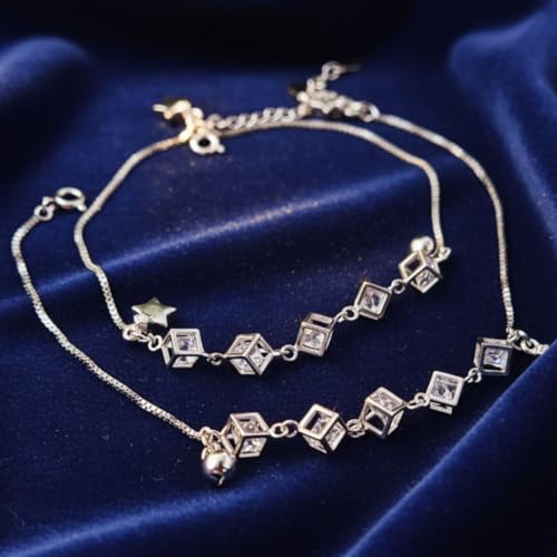 Image of Parasmoni Silver Anklet for Women