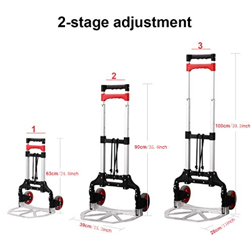 Carretilla plegable portátil con ruedas de goma sólidas miniatura 5
