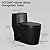 Black One Piece Toilet for Bathroom, Avg. 1.28 GPF Elongated Comfortable Seat Height Powerful Dual Flush Toilet, 12" Rough-In Skirted Toilet with Quick Release & Soft Close UF Seat, MAP 1000G