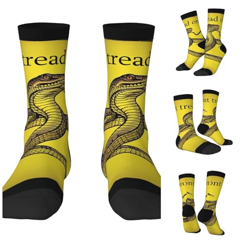 LZQPOEAS Dont tread on me Athletic Socks Unisex Cushioned Crew Socks Hiking Running Calf Sock Soft Above Ankle Sock