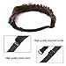 STHEJFB Braid Headband 2 Strands Messy Classic Chunky Plaited Wide Braids Elastic Stretch Quality Synthetic Braided Headband Women Girl Bohemian Hair Braid 65g (Chocolate)