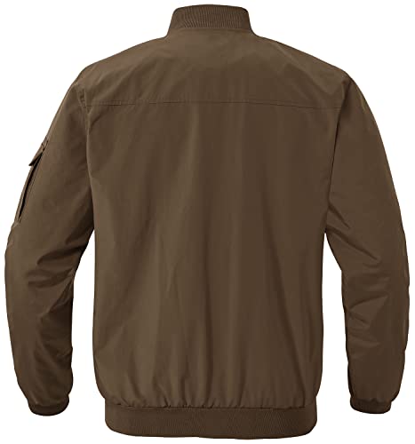 Image of Gopune Men's Windproof Bomber Jacket Lightweight Windbreaker Outdoor Golf Fashion Coat