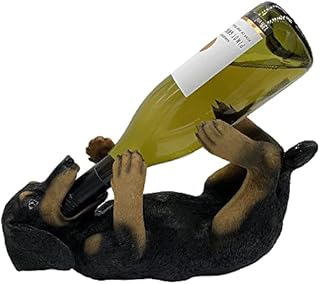 G&H Decor - Adorable 34cm Dachshund Wine Bottle Holder Figure - Home Decor Figurine with Amazing Detail - Decorative Kitchen Countertop or Tabletop Statue Ornament  Hand Painted Dog Gift Decanter