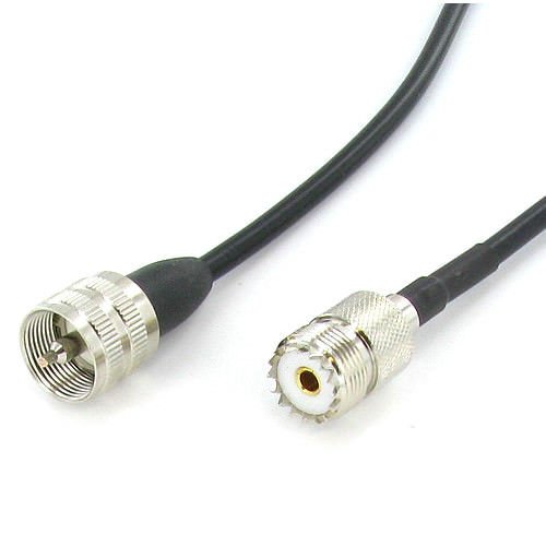 Valley Enterprises Valley Enterprises UHF Male PL-259 to UHF Female SO-239 Two-Way Radio Antenna Patch Cable 3 Feet