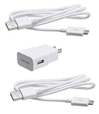 Samsung OEM 2 Amp Adapter 5-Feet Micro USB Data Sync Charging Cables for Galaxy S2/S3/S4/Active Note...