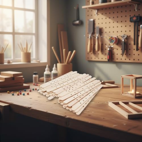 50 piezas de soportes de mecha de madera para velas miniatura 5