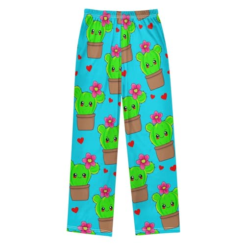 J JOYSAY Cute Cactus Hearts Pajamas Pants Soft Long Pajama Bottoms Lounge Sleep Pants Size S-XL2