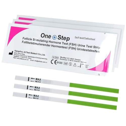 Image of 3 x Female Fertility Test Menopause Testing Kit FSH Strip Tests
