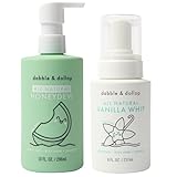 Dabble & Dollop Honeydew Melon + Vanilla Body Wash & Shampoo – 3-in-1 Natural Bubble Bath for Kids, No Parabens or Sulfates, Vegan, Gluten-Free, Tear-Free (2-Pack)