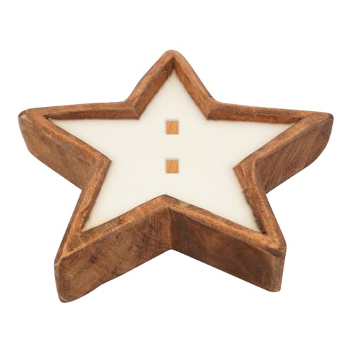 Image of McCall's Candles | Pineapple Cupcake | Rustic Star-Shaped Bread Bowl Candle | Multi-Wick with Crackling Wooden Wicks | USA-Poured Wax | Farmhouse Decor