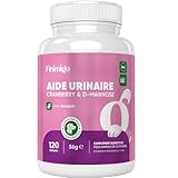 Aide Urinaire pour Chien 120 Gelules sans Saveur Complement pour Infection Urinaire Chien avec Cranberry, Racine d'Astragale, D-Mannose & Racine de Guimauve,Alternative aux Poudres et Gouttes