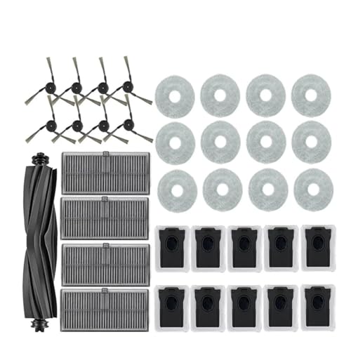 互換性がありますドリーミー X40 Ultra Complete Pro S30 ロボット掃除機用 メインブラシ モップ フィルター ダストバッグ(35PCS)