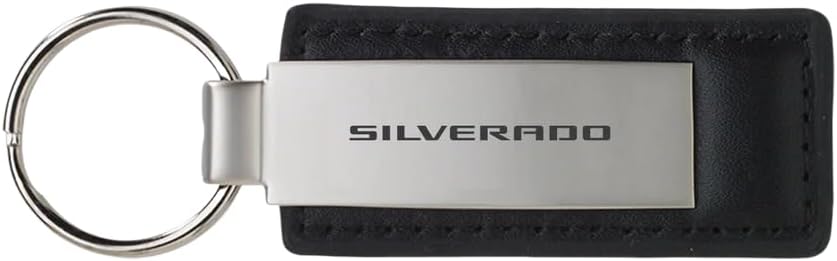 SR1 Performance Leather/Metal Split Ring Keychain - Officially Licensed GM Key Chains for Cars/Trucks