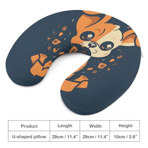 Almohada viscoelástica 30 cm x 25 cm para viaje miniatura 2