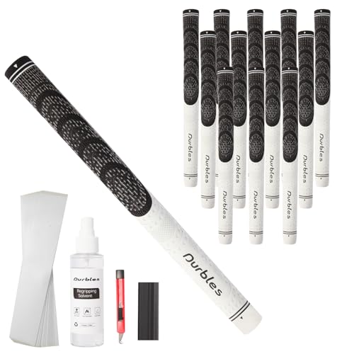 Durbles Golf Grips with Regripping Kit &ndash; All Weather Multi-Compound Golf Club Grips for Men...