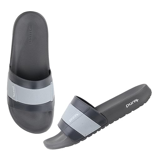 Image of URJO PURE-51 Men's Sliders /Slippers Lightweight Super Flexible Arch Support Durable Anti Skid & Stylish Dailywear Sliders /Slippers for Men (URJO by Welcome)