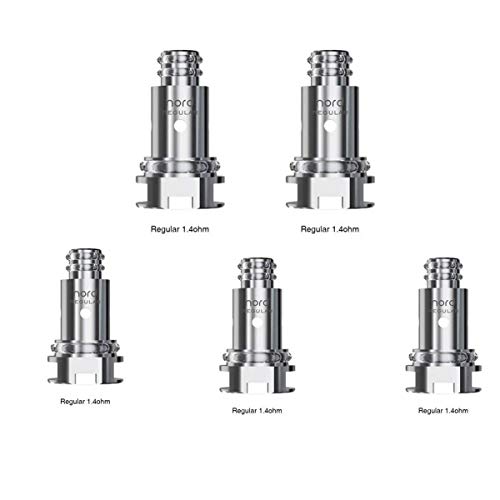 Bobina de reemplazo S. m OK Nord original de bobina de 1.4 ohmios y bobina de malla de 0.6 ohmios para bobina de cigarrillo electrónico S. m OK Nord Kit- 5pcs Cover