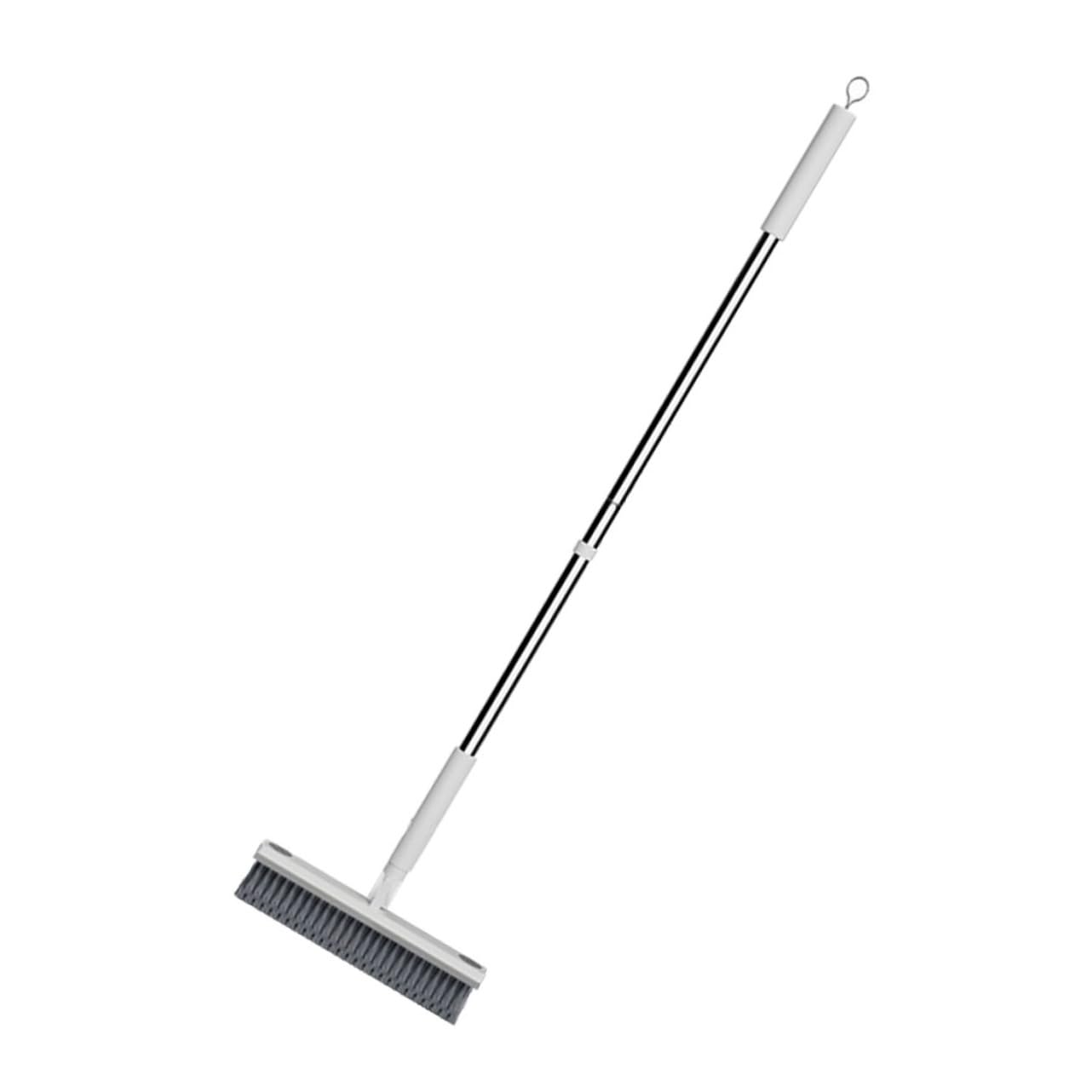 Didiseaon 2 in 1 Cleaning Brush Broom Indoor Cleaner Brush Camping Broom House Broom Broomstick Crevice Brush Floor Broom Floor Scrubbing Brush Scrubbing Floor Brush Sweeping Broom White Pp