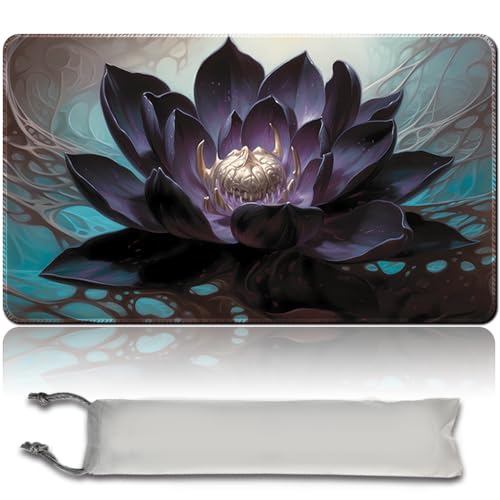 MPLR BOARD GAME Tapis de jeu MTG + sac étanche gratuit, bords cousus, surface en caoutchouc lisse, MTG PlayMat avec zones (An original Black Lotus Playmat)...