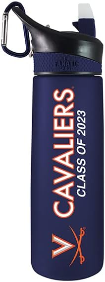 The Fanatic Group University of Virginia Dad 24 oz Frosted Sport Bottle - Navy