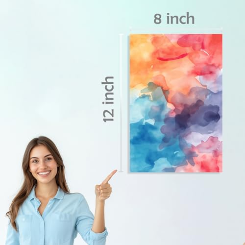 Image of SiddArtify Watercolor Abstract - Children Art Print Set - Sticker - 8x12 Inch - Pack of 6 Wall Room Decoration art Poster Prints