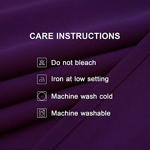 Cucraf Blackout Room Darkening Grommet Window Curtains For Bedroom,Light Blocking Drapes For Living Room 84 Inch Length,Set Of 2 Panels (52 X 84 Inch, Purple Grape) #TOP2