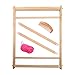 Produktbild InLoveArts Groß Webrahmen 50 * 40 cm Holz Webstuhl Set für Kindern und Erwachsene Schulwebrahmen Holzwebrahmen mit Fäden, Kamm, Schiffchen und Wollfaden