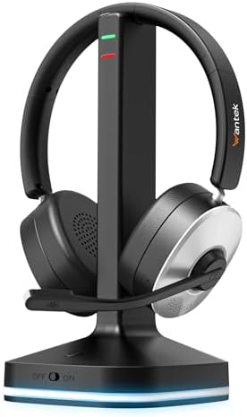 Wantek Wireless Bluetooth Headphones with Microphone Charging Sta...