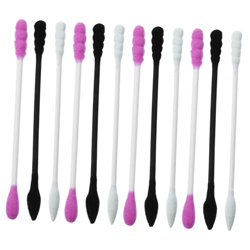 PartyKindom 100 Sticks/bag 3 Pack Cotton Swabs Double Headed Makeup Cleaning Sticks Soft Random
