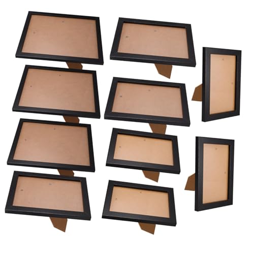 PRETYZOOM 10piezas Marco De Fotos De Pared Madera Marcos Colgantes Vacíos Para Fotos Familiares y Fácil De Diseño Minimalista Para Decoración De Pared