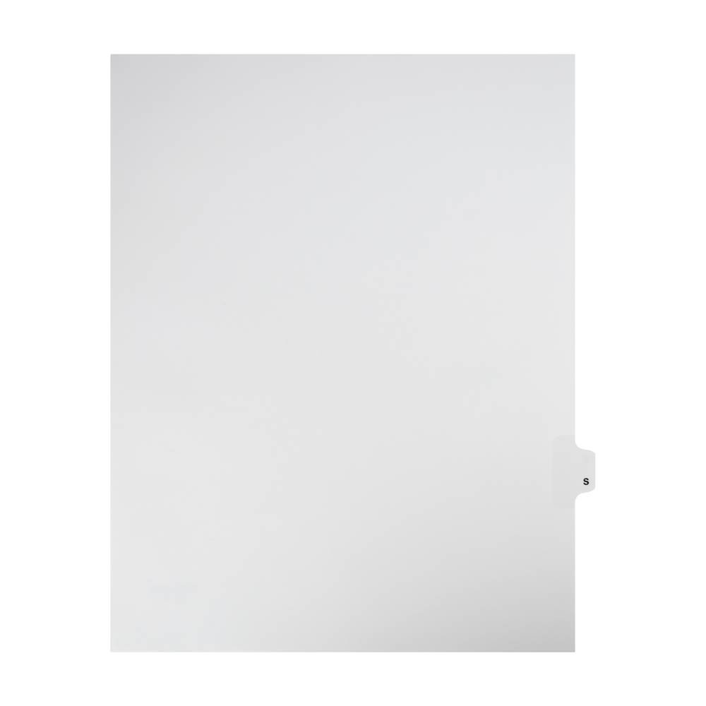Blumberg Alphabetical Notebook Dividers, Side Tabbed, Letter Size, Not Punched with Holes, 25 Sheets of The Same Letter per Package (S)