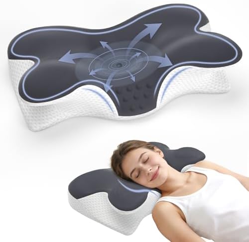 Cervical Neck Pillow for Pain Relief, Mellow Sleep Pillow,Ergonom...