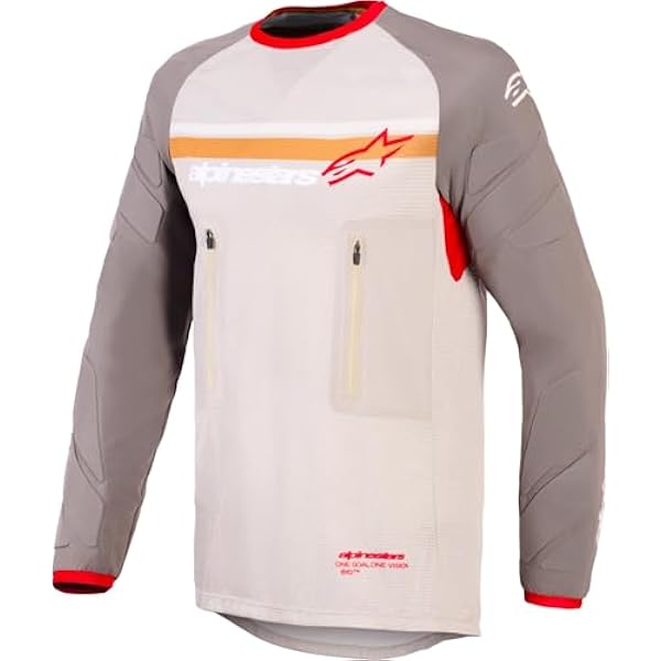 Alpinestars Maxdura Dual Koszulka motocrossowa, szary/brązowy, 3XL