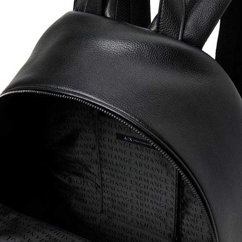 Armani Exchange A｜X Men's Backpack with Oversized Stacked AX Logo, Black, One Size3